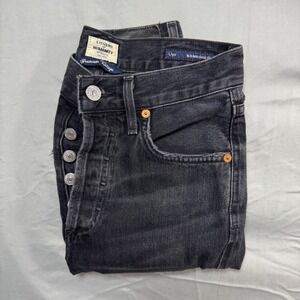 Citizens of Humanity Liya Hi-Lo Hem Classic Fit Jeans Black Button Fly Womens 22